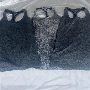 THREE lulu tanks. Racerback